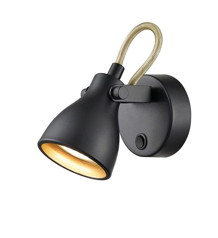Franklite SPOT9051 Taza 1 Light Black/Gold Spot Light