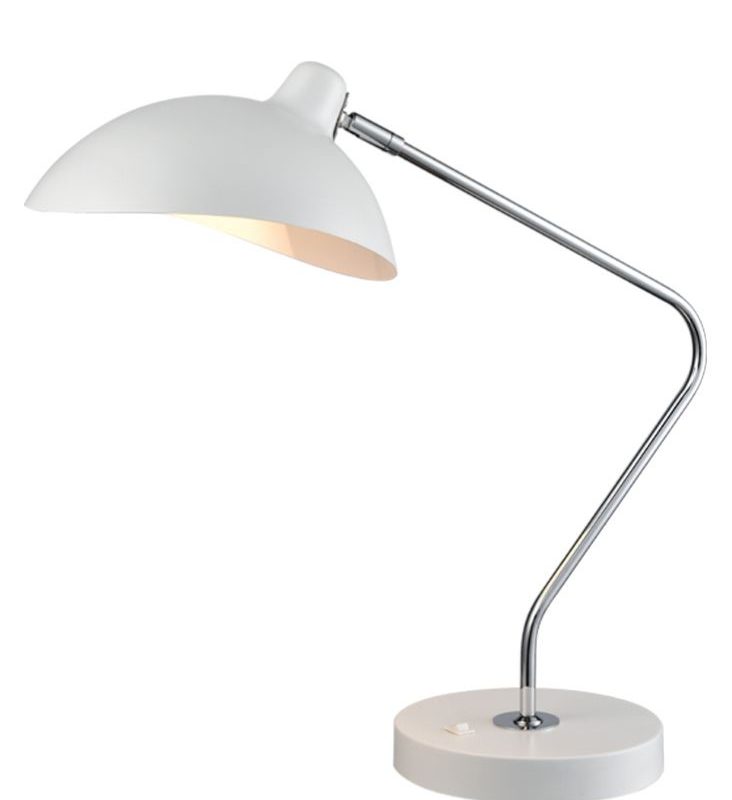 Franklite TL515 Matt White & Chrome Table Lamp