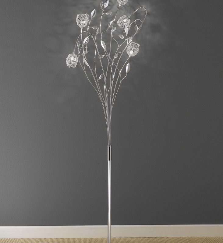 Franklite SL164 Nebula 5 Light Polished Chrome Floor Lamp