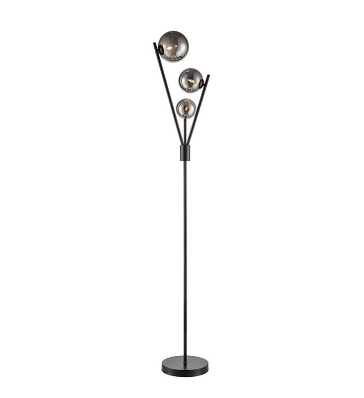 Franklite SL257 Prophecy 3 Light Matt Black Floor Lamp