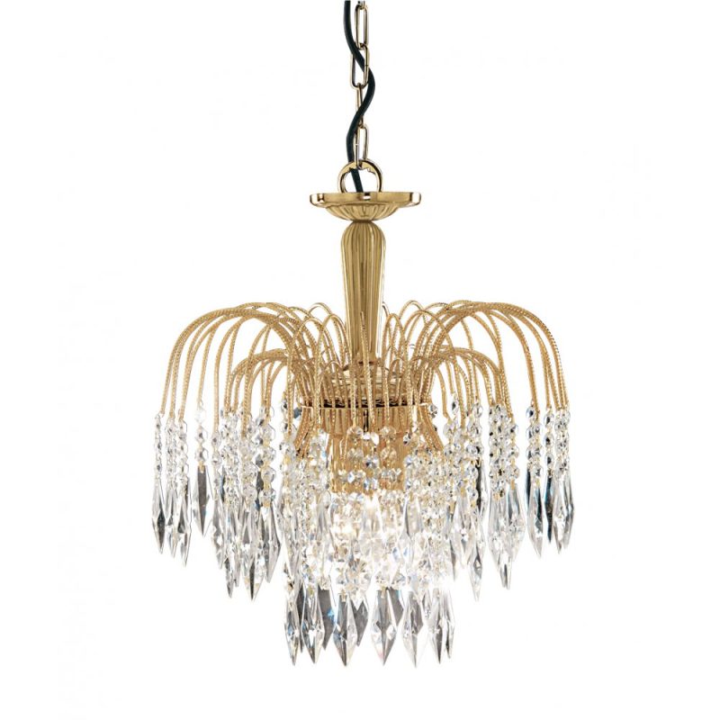 9151733 Cascade 3 Light Gold Chandelier