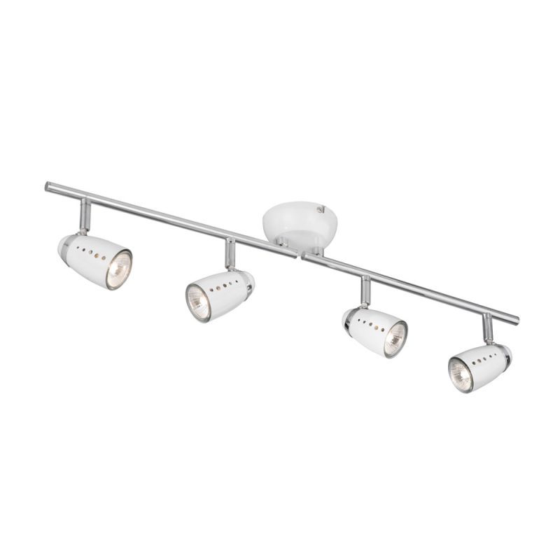 915764WH 4 Light Spotlight White/Chrome