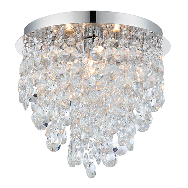 Kitten Bathroom Crystal Chandelier IP 44 Chrome
