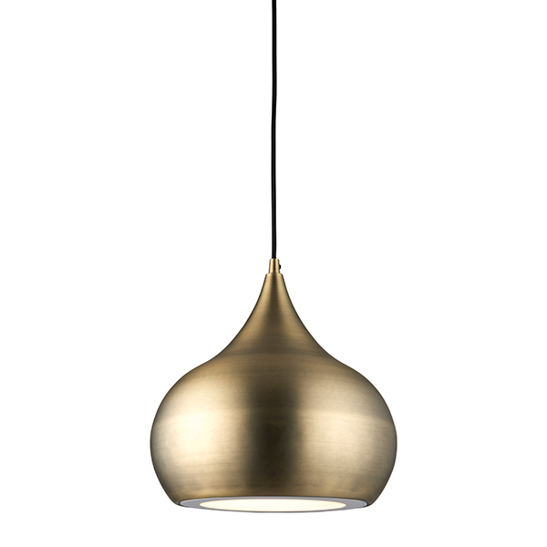 LED Single Pendant Matt Antique Brass