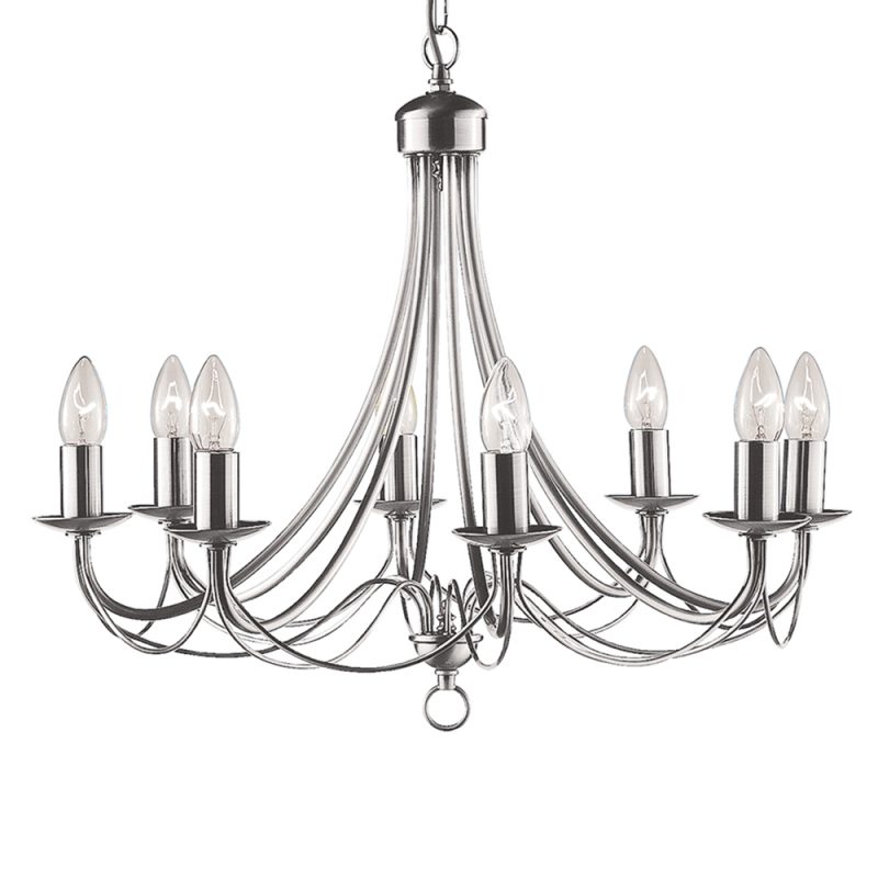 9163488SS Mayday 8 Light Chandelier Stainless Steel