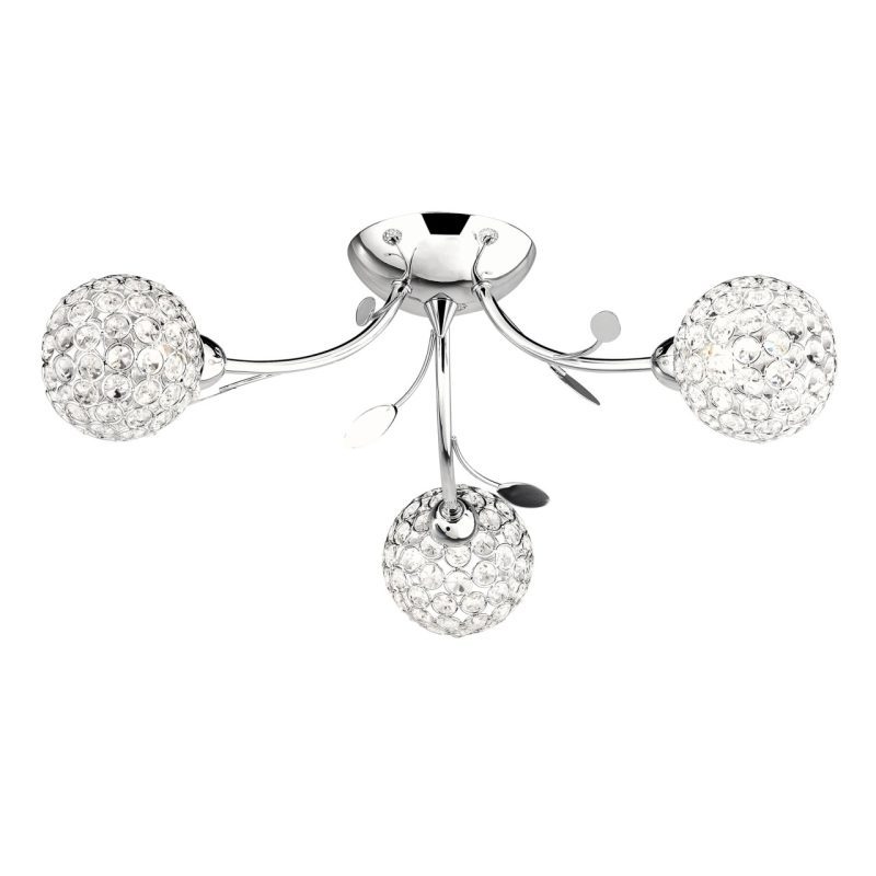 9165733 Isabella 3 Light Polished Chrome Ceiling Light