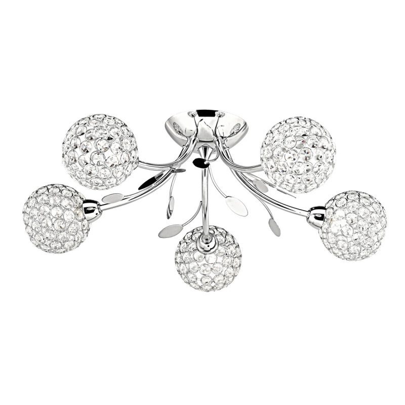 9165755 Isabella 5 Light Polished Chrome Ceiling Light