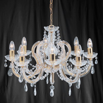 916998 Maria 8 Light Polished Brass Chandelier