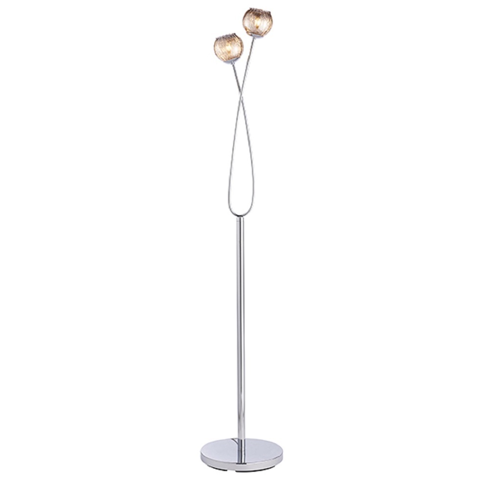 Smoked Glass Chrome Floor Lamp | Polished Chrome Floor Lamps