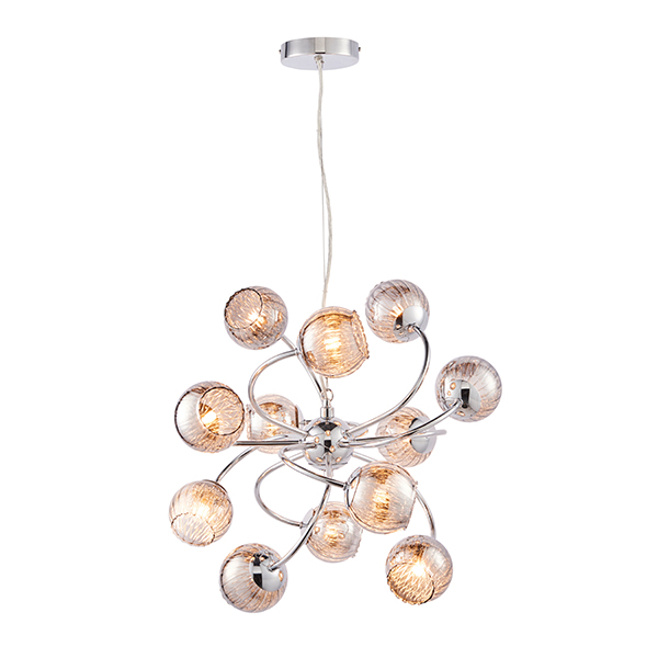 Endon 76315 Aerith 12 Light Polished Chrome Pendant