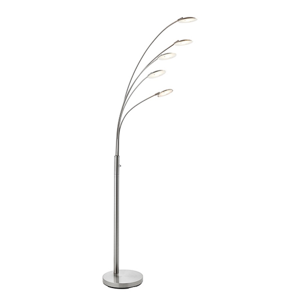 Arc Brushed Chrome Floor Lamp | Modern Arc Floor Lamps