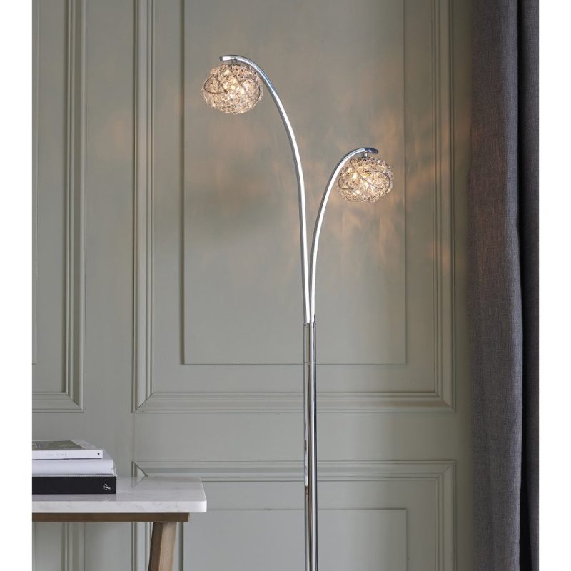 Twin Crystal Floor Lamp | Crystal Floor Lamps