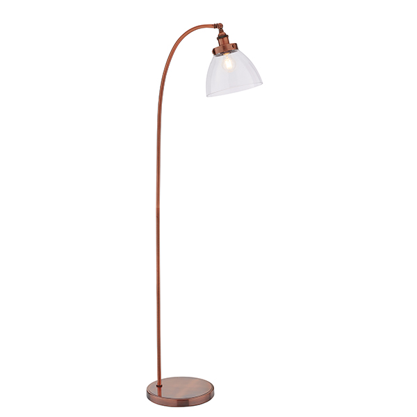 Aged Copper Task Floor Lamp | Floor Reading Light