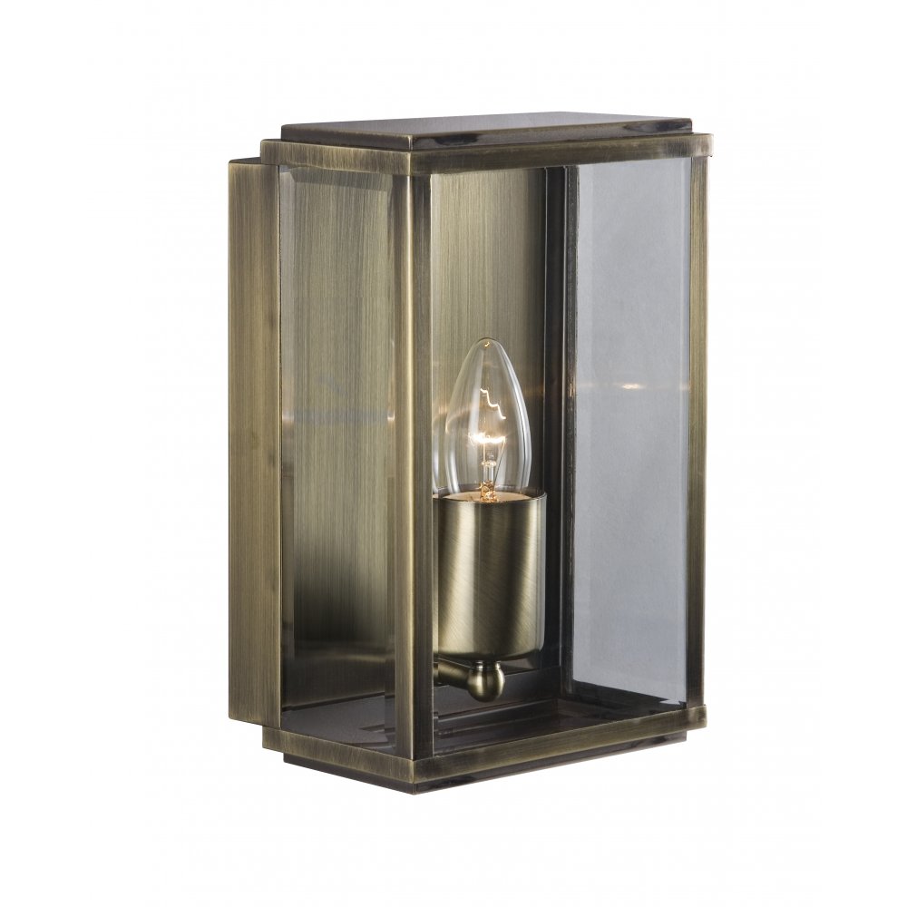 Antique Brass Box Lantern