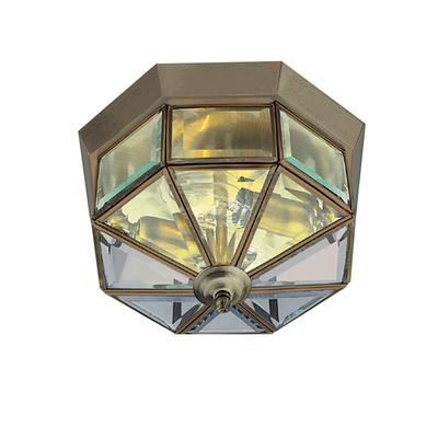 Antique Brass Flush Light