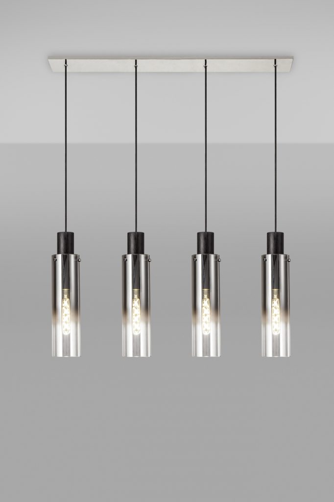 Kitchen Island Pendant Light | Black 4 Light Pendant