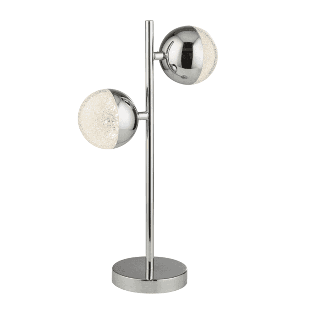 Crushed ice Twin Table Lamp Chrome 