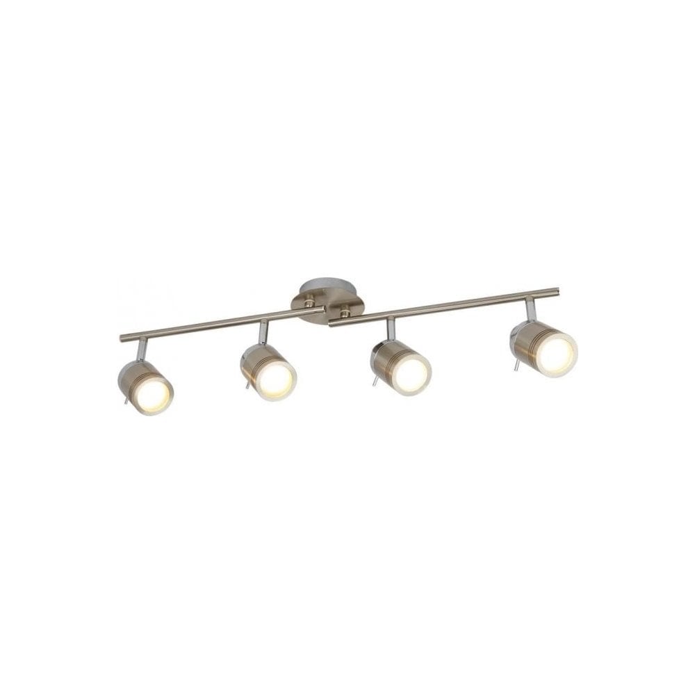 Amos LED 4 Light Spotlight IP 44 Satin Silver