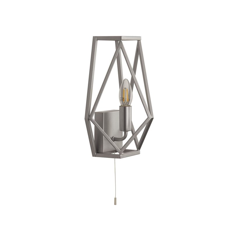 917330SS Satin Silver Cage Wall Light
