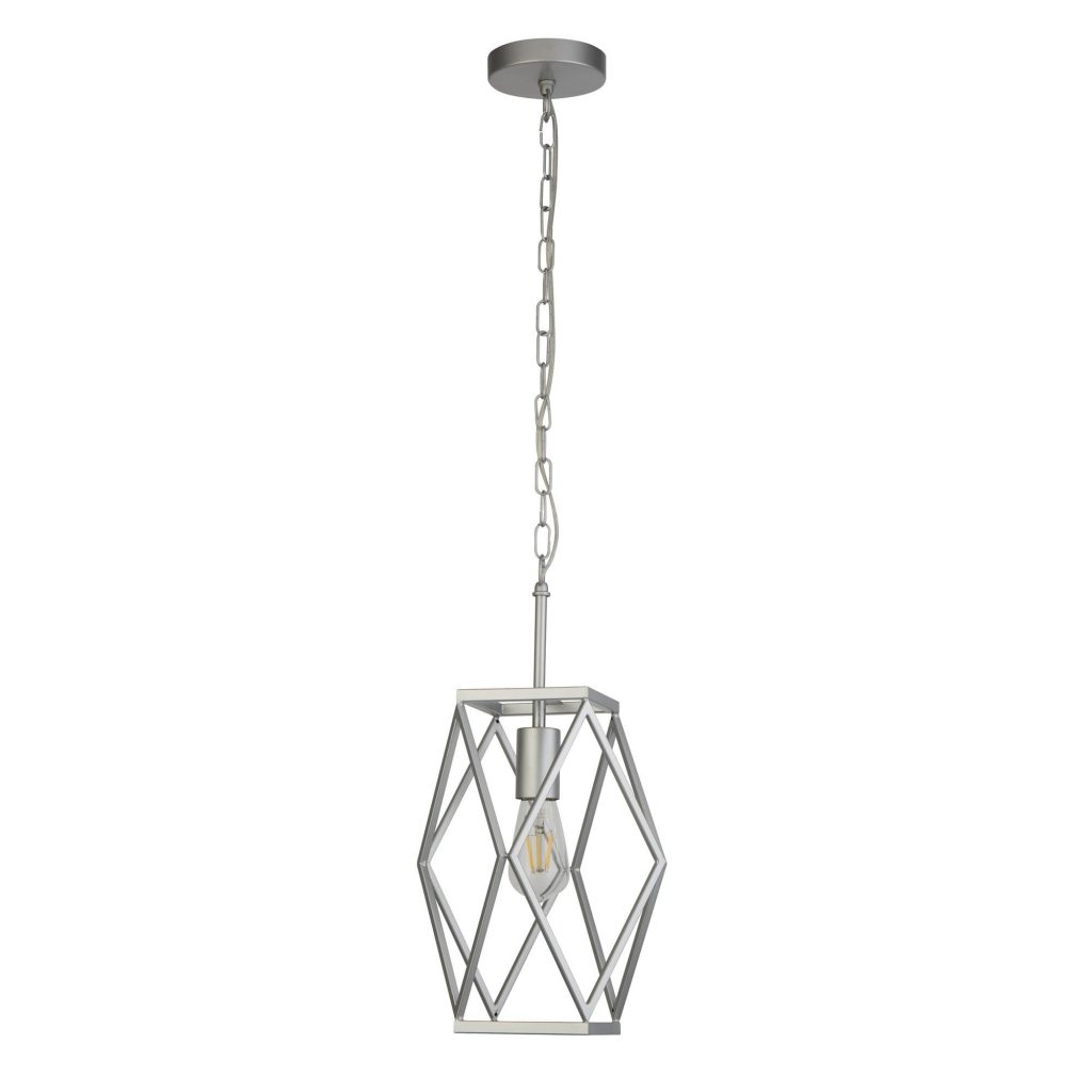 Single Satin Silver Lantern