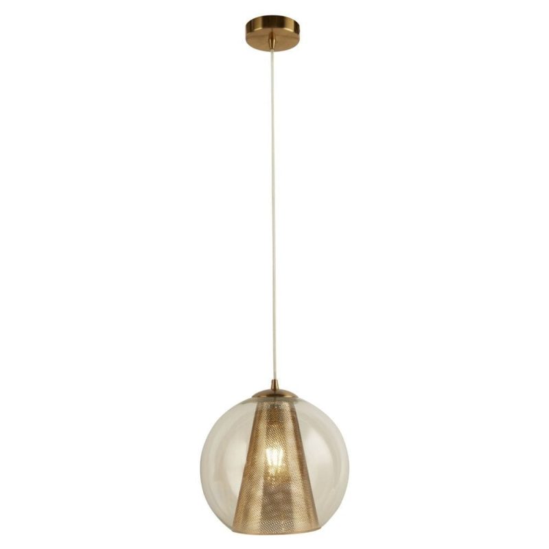 Single Pendant Satin Brass