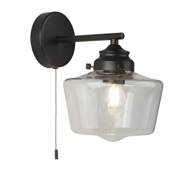 9187081BK Matt Black Wall Light