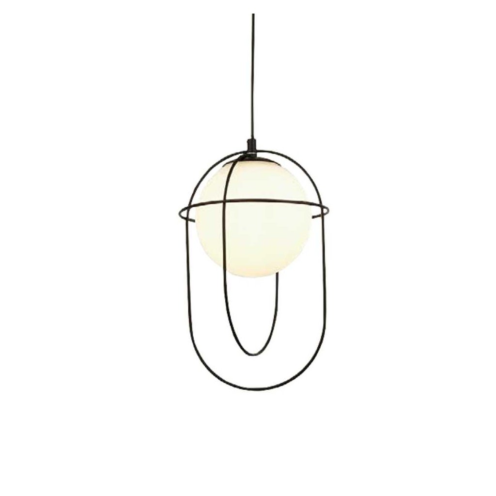 Single Matt Black Pendant Light