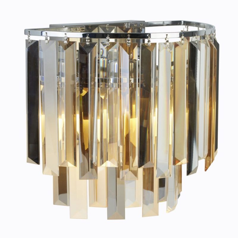 9198322CC 2 Light Chrome & Crystal Wall Light