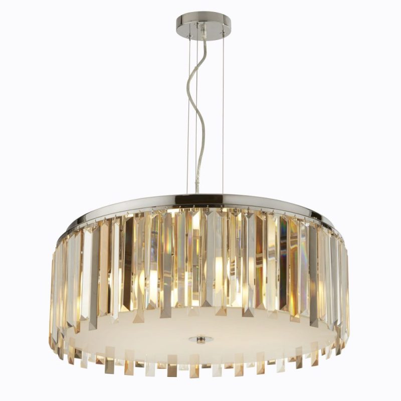9198355CC 5 Light Chrome & Crystal Pendant Light