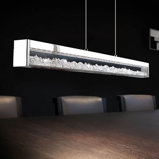 Crystal linear LED Pendant