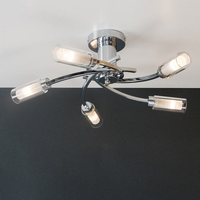 9416903 5 Light Polished Chrome Ceiling Light