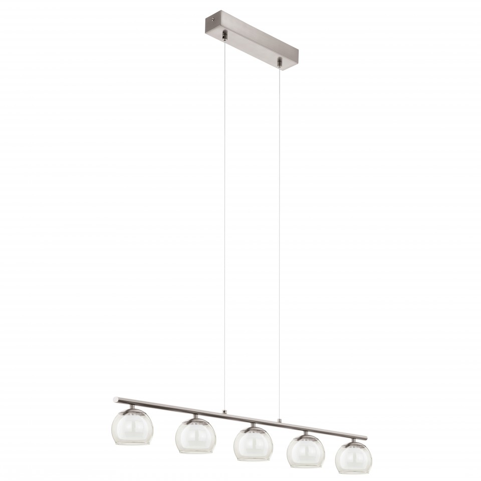 5 Light LED Bar Pendant Satin Nickel