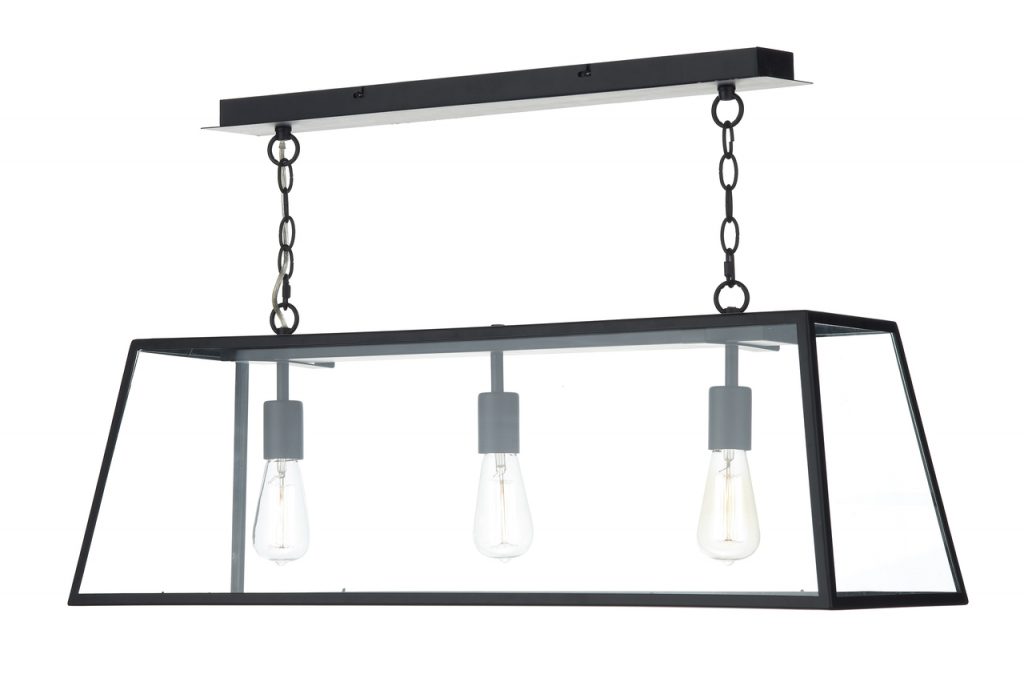 Kitchen Island Pendant Lights | Black Box Lantern Pendant