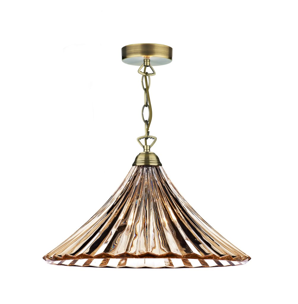 Kitchen Island Pendant Lights | Fluted Glass Pendant