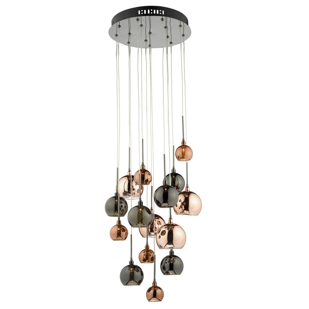 Ruala 15 light Copper Pendant