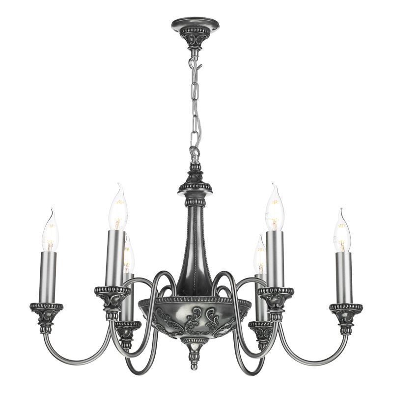 David Hunt BAI0667 Bailey 6 Light Pendant Pewter