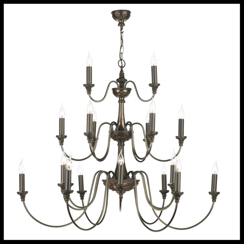 David Hunt BAI2163 Bailey 21 Light Bronze Chandelier
