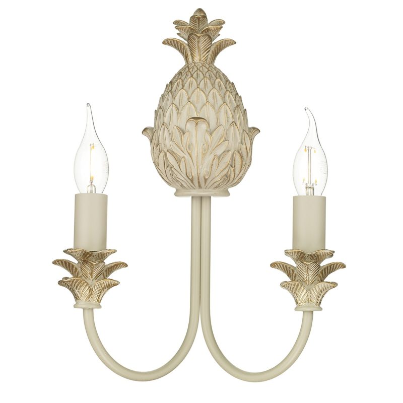 David Hunt CAB0912 Twin Wall Light Cabana Cream Gold