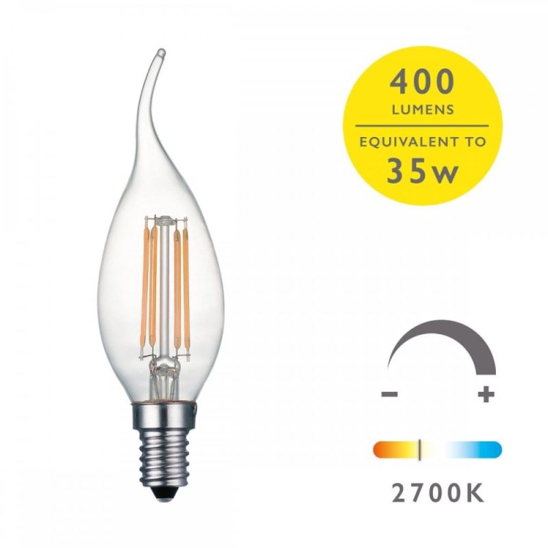 4w SES LED Candlelux 400 lumens Warm White Dimmable