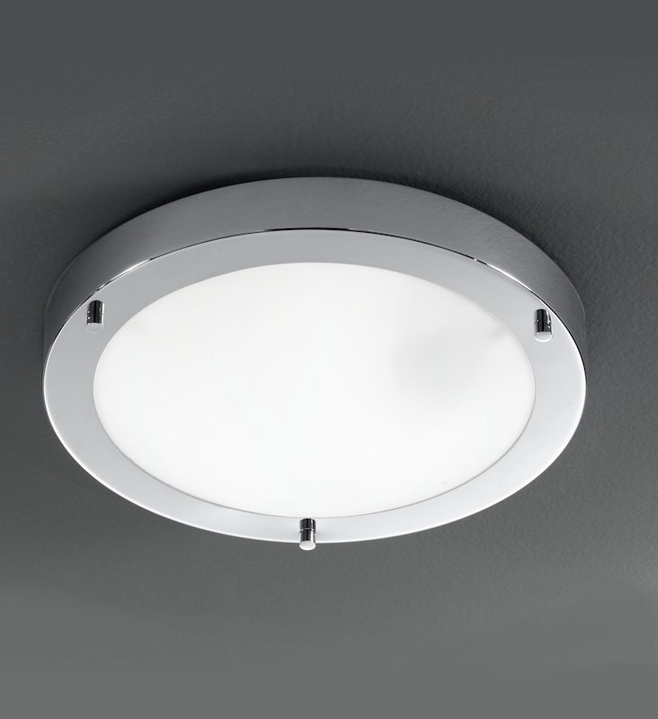 Franklite CF5681 Bathroom Ceiling Light Chrome 32cm