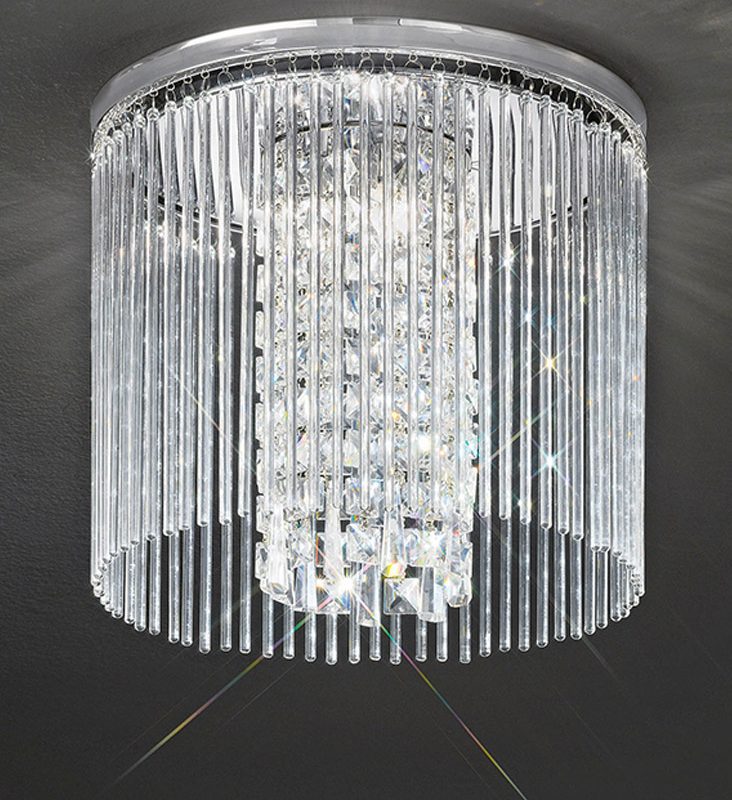 Franklite CF5724 Charisma 3 Light Crystal Ceiling Light