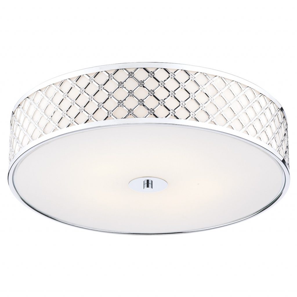 Flush Ceiling Light | 2LT Flush Light Chrome
