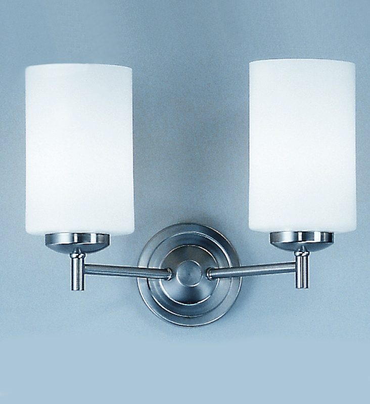 Franklite CO9302/727 Decima twin wall light Satin nickel