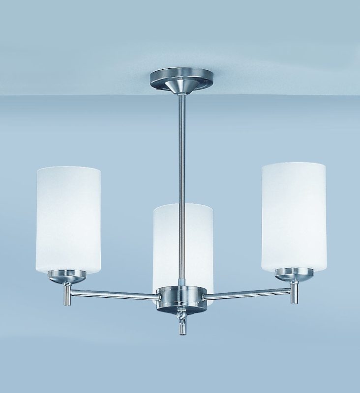 Franklite CO9303/727 Decima 3 light Satin nickel Ceiling Light