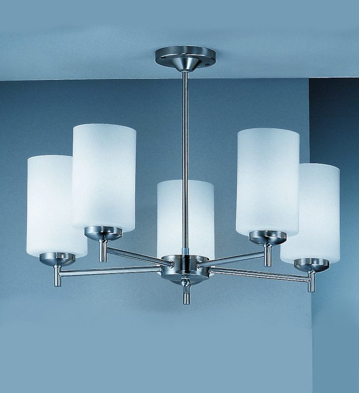 Franklite CO9305/727 Tube 5 light Satin nickel Ceiling Light