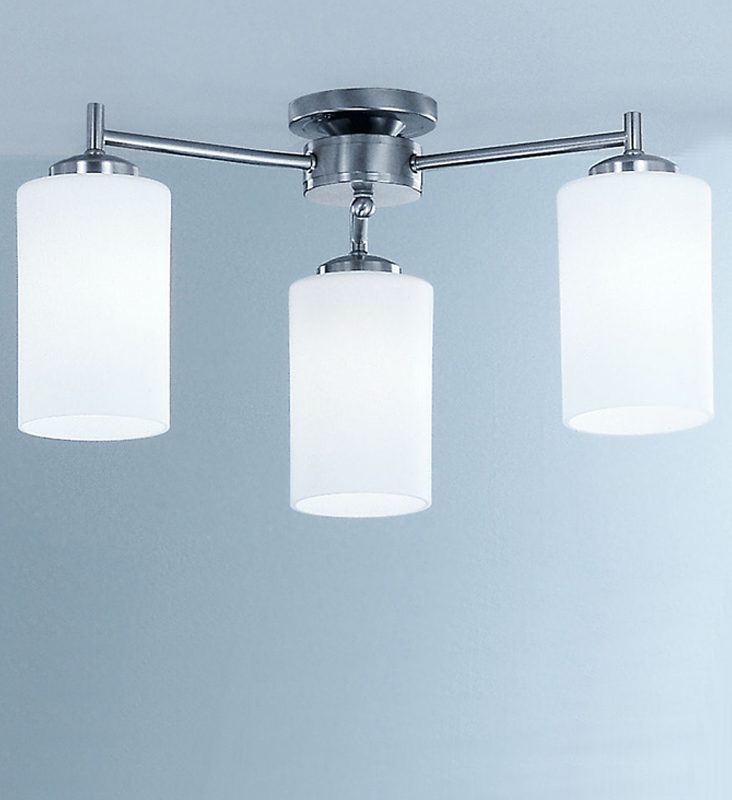 Franklite CO9313/727 Decima 3 light semi flush Satin nickel