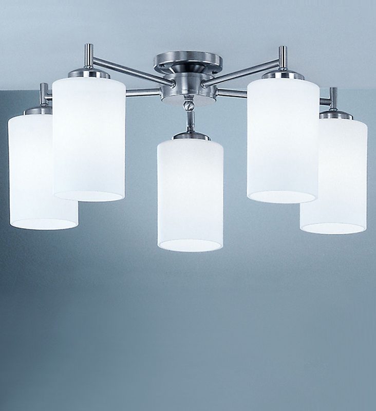 CFranklite CO9315/727 Decima 5 light semi flush Satin nickel