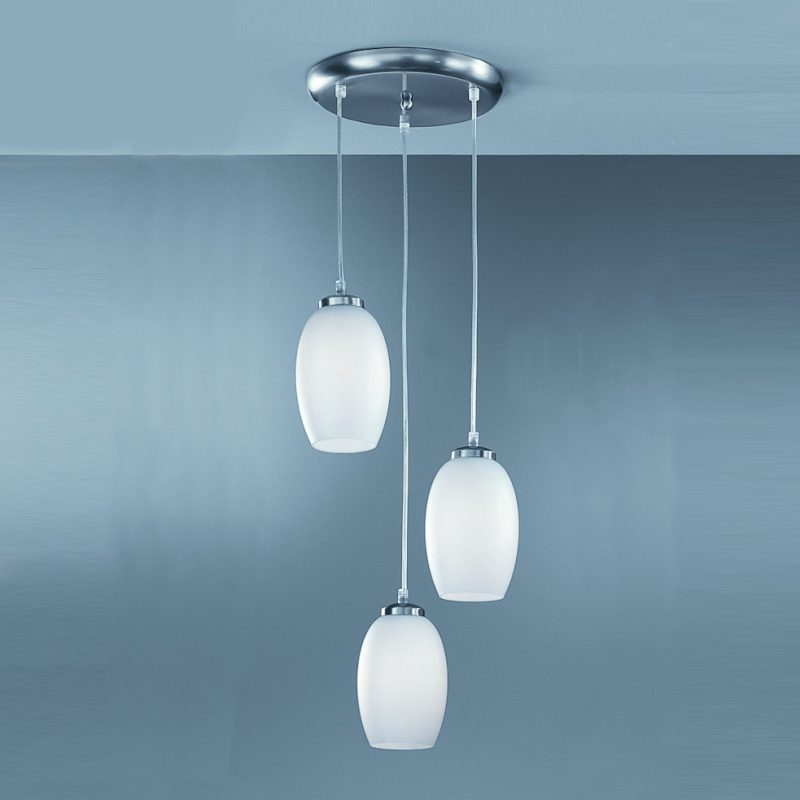 Franklite CO9573/448 Spreader 3 light pendant Satin nickel