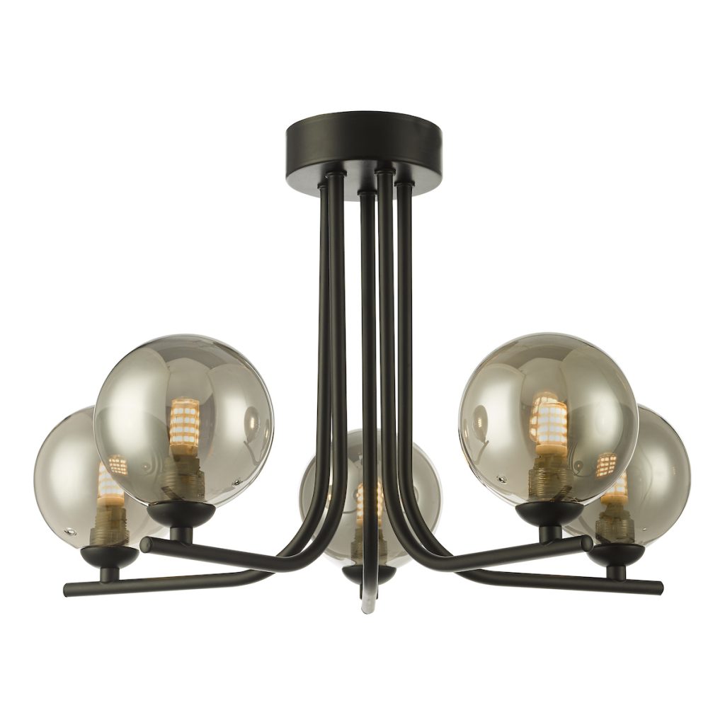 ARC 5 Light Ceiling Light Matt Black