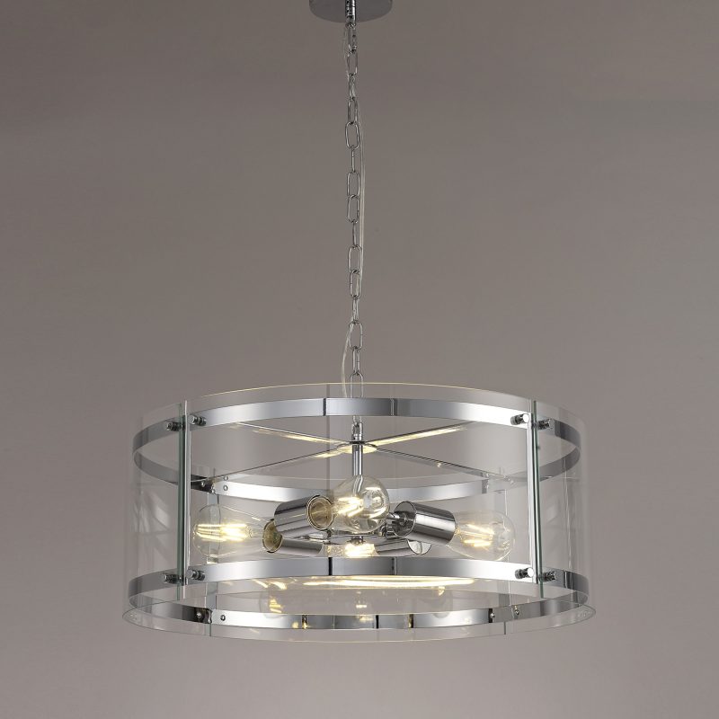 4 Light Lantern Chrome